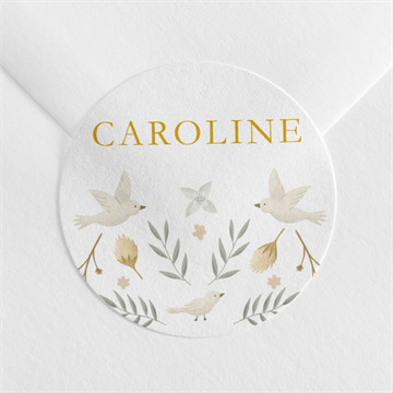 Aufkleber Taufe Zarte eleganz