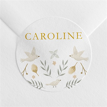 Aufkleber Taufe zarte eleganz