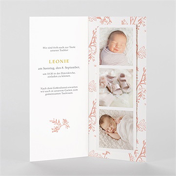 Einladung Taufe vintage natur - fotostreifen - vue 2