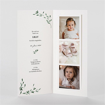 Einladung Taufe naturbezogen - fotostreifen - vue 2