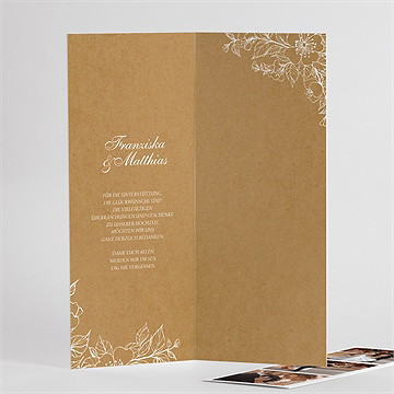 Dankeskarte Hochzeit weiße blüten - fotostreifen - vue 3