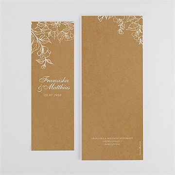 Dankeskarte Hochzeit weiße blüten - fotostreifen - vue 4