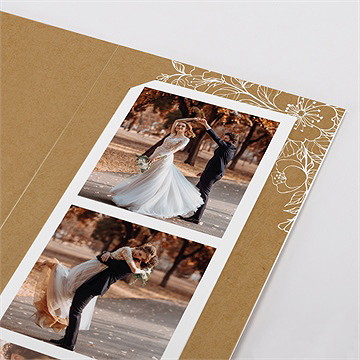 Dankeskarte Hochzeit weiße blüten - fotostreifen - vue 5