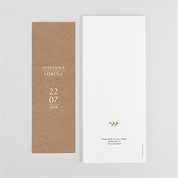 Dankeskarte Hochzeit blätterschmuck - fotostreifen - vue 4