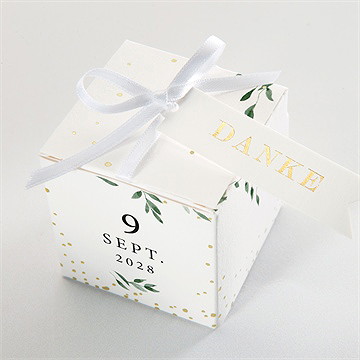 Geschenkbox Hochzeit unter dem olivenbaum - gold - vue 4