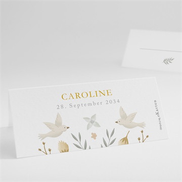 Tischkarte Taufe Zarte eleganz
