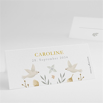 Tischkarte Taufe zarte eleganz