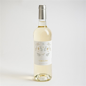 Flaschenetikett Taufe zarte eleganz - vue 2