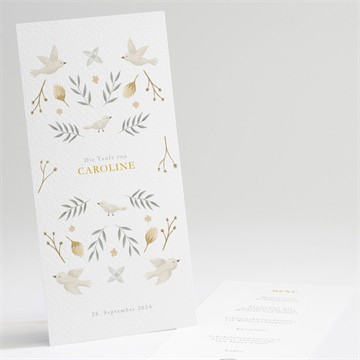 Menükarte Taufe Zarte eleganz