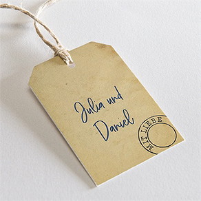Geschenkanhänger Hochzeit hochzeitstelegramm