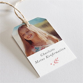 Geschenkanhänger Konfirmation kupferblätter