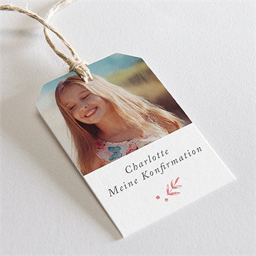 Geschenkanhänger Konfirmation Kupferblätter