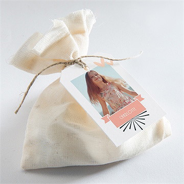 Geschenkanhänger Konfirmation Fotoautomat Rosa - vue 2