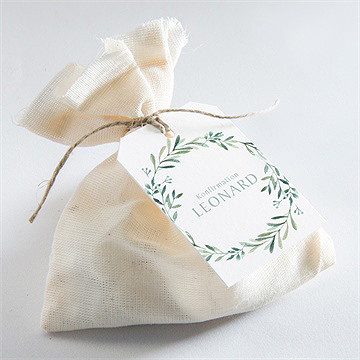 Geschenkanhänger Konfirmation Vergoldeter Blumenkranz - vue 2