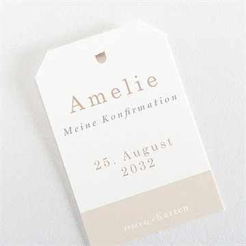 Geschenkanhänger Konfirmation Vergoldeter Fisch - vue 3