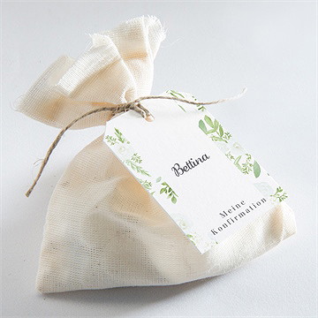 Geschenkanhänger Konfirmation Weiße Rosen - vue 2