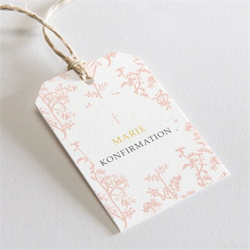 Geschenkanhänger Konfirmation zarte pflanzenmalerei