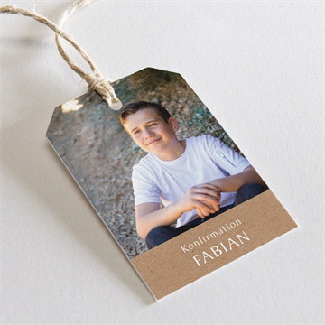 Geschenkanhänger Konfirmation Kraftpapier