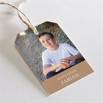 Geschenkanhänger Konfirmation Kraftpapier