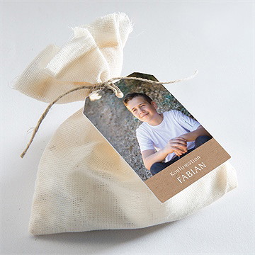 Geschenkanhänger Konfirmation Kraftpapier - vue 2
