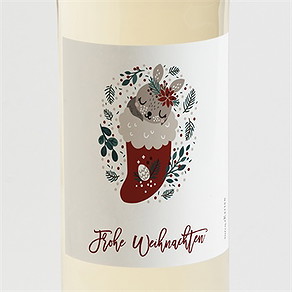 Flaschenetikett Weihnachten weihnachtsstiefel