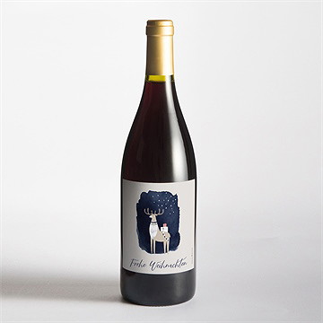 Flaschenetikett Weihnachten aquarellelch - vue 2