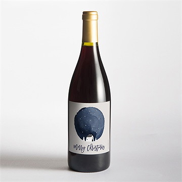 Flaschenetikett Weihnachten sternennacht - vue 2