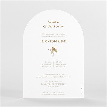 Hochzeitseinladung Herbstliche Zartheit - vue 2