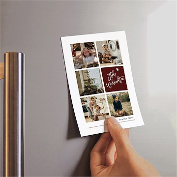 Weihnachtskarte foto-gitter - magnet - vue 2