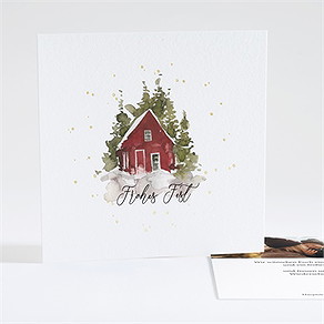 Weihnachtskarte schöne winterlandschaft