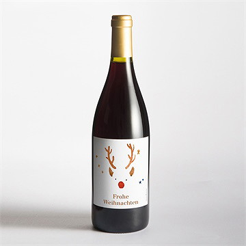Flaschenetikett Weihnachten rudolph - vue 2