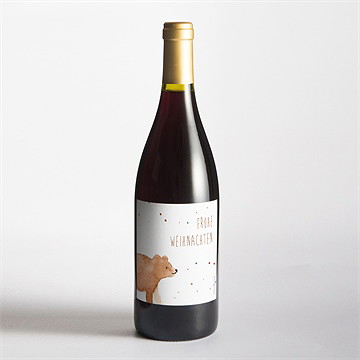 Flaschenetikett Weihnachten weihnachtszauber mit bärchen - vue 2