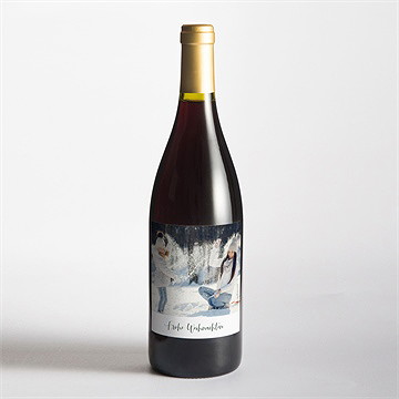 Flaschenetikett Weihnachten zarte tannenzweige - vue 2