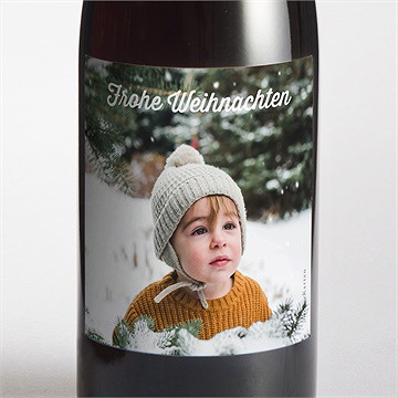 Flaschenetikett Weihnachten weihnachtsfoto