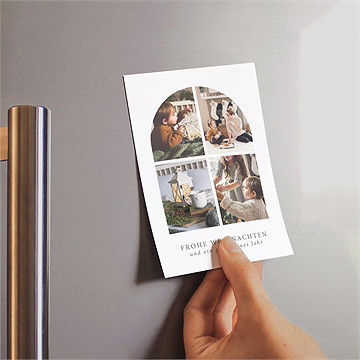 Weihnachtskarte kindermalerei - magnet - vue 2