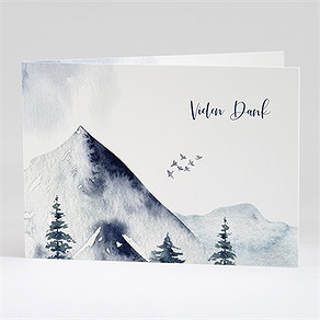 Trauerdanksagung wintertraum - klappkarte