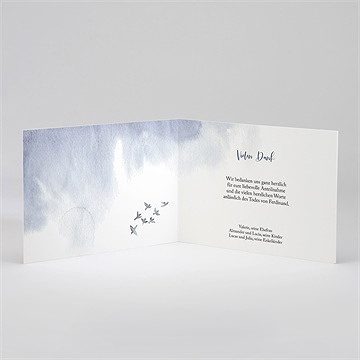 Trauerdanksagung Wintertraum - Klappkarte - vue 2