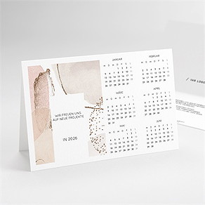 Weihnachtskarte aquarellakzente - kalender
