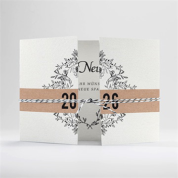 Weihnachtskarte florale nachricht