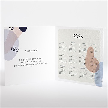 Weihnachtskarte Grafisches Aquarell - vue 2