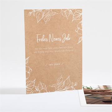 Weihnachtskarte filigrane blätter