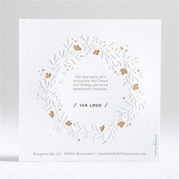 Weihnachtskarte Baumwollblüten - vue 3