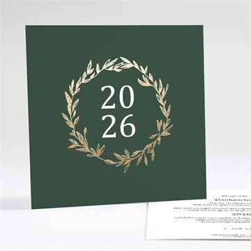 Weihnachtskarte eleganter goldkranz