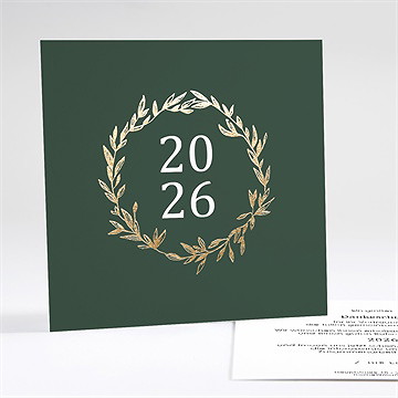 Weihnachtskarte Eleganter Goldkranz