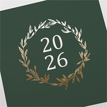 Weihnachtskarte eleganter goldkranz - vue 3