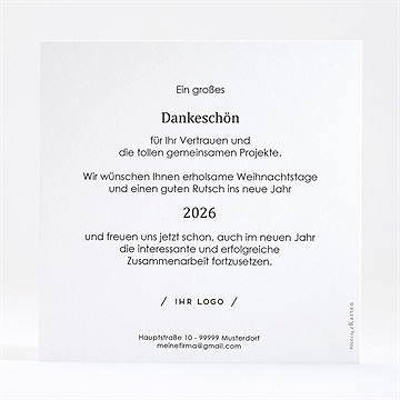 Weihnachtskarte eleganter goldkranz - vue 4