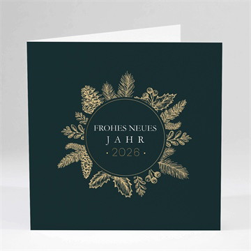 Weihnachtskarte kiefernkranz