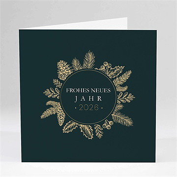 Weihnachtskarte kiefernkranz