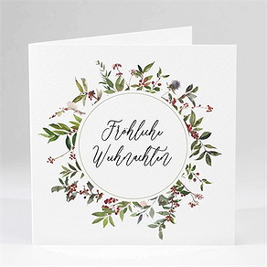 Weihnachtskarte schöner weihnachtskranz
