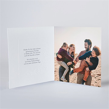 Weihnachtskarte elegante prägung - vue 3